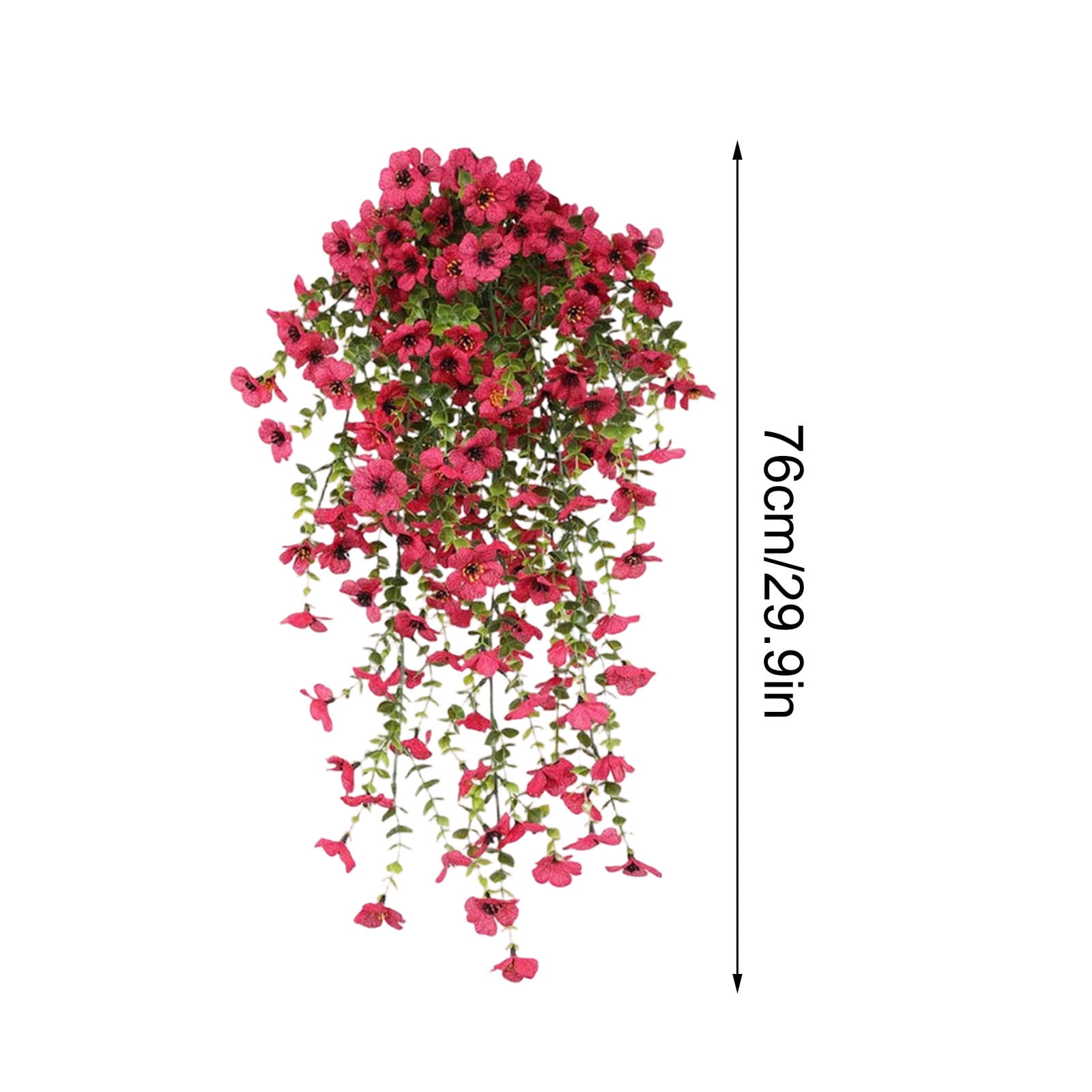 Kbndieu 2PCS Artificial Fake Hanging Flowers Plants Violet Flower for Outdoors, Faux Silk Spring Summer Flower for Garden Porch Patio Balcony Yard Wedding Decor