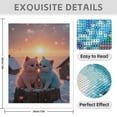 thumbnail image 3 of Diamond Art Kit for Adults, Snow Kittens Sunset Hearts Diamond Painting for Adults Beginners, DIY Diamond Art Painting Kits, 5D Diamond Painting Crafts for Home Decor 12x16 Frameless, 3 of 7