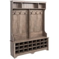 thumbnail image 1 of Pemberly Row 77" Tall 24 Cubbies Engineered Wood Hall Tree in Drifted Gray, 1 of 7