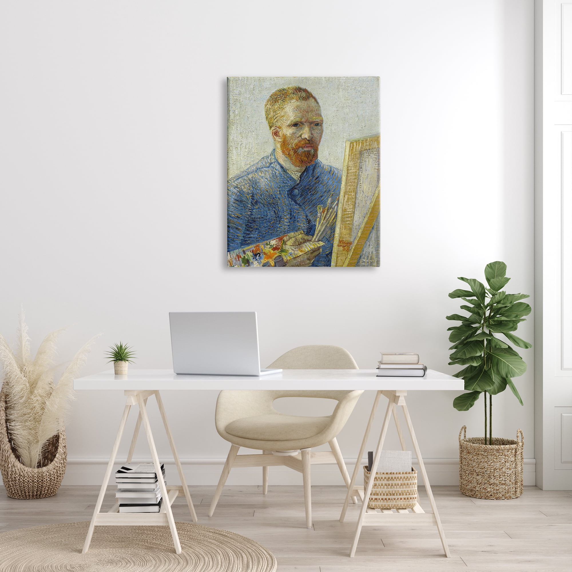 Stupell Industries Zeegezicht als Schilder van Gogh Painting Self-Portrait Painting Painting Gallery Wrapped Canvas Print Wall Art, Design by one1000paintings