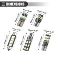 thumbnail image 4 of Universal Car LED Dome Kit Interior Lights T10 24/25/32/34/41mm Bulbs Plastic Metal Multicolor 1 Set, 4 of 6