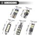 thumbnail image 4 of Kit de luces interiores LED para automóvil universal T10 bombillas de 24/25/32/34/41mm plástico metal multicolor 1 set, 4 of 7