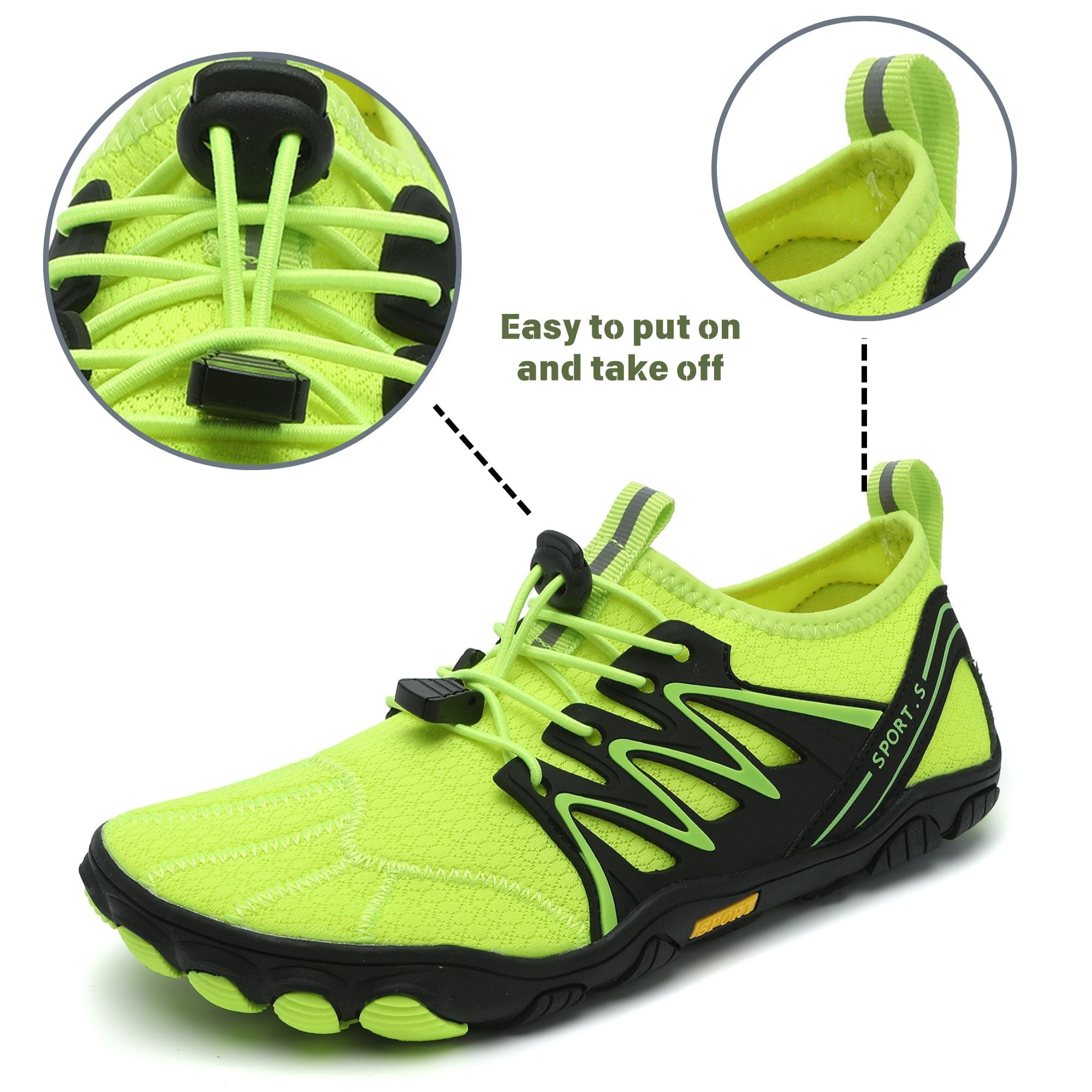 BERANMEY Barefoot Shoes for Women & Men Wide Toe Box Hiking Water Shoes Non-Slip Breathable Swim Surf Shoes for Beach Pool Aqua Running & Walking Fast Drainage & Waterproof Design