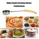 thumbnail image 4 of 2X Cuchara de Salsa para Untar de Pizza Manejar de Goma Cuchara de Cocina de Fondo Plano Cuchara de Cocina de Acero Inoxidable Cuchara de Sopa para Mezclar Y Medir -4 Oz, 4 of 5
