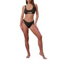 thumbnail image 2 of INSPIRAR CHIC Conjuntos de Bikini de Corte con Espalda al Descubierto para Mujeres de 2 Piezas, Top de Cuello Redondo y Parte Inferior en Triángulo, Trajes de Baño, Talla X-Small, Negro, 2 of 5