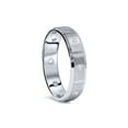 thumbnail image 2 of Mens Princess Cut Diamond White Gold Wedding Ring Band, 2 of 4