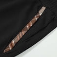 thumbnail image 6 of ROHUUQUE Men Waffle Shorts Drawstring Elastic Waist Straight Leg Solid Summer Bottoms with Pockets Black, 6 of 8