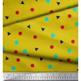 thumbnail image 2 of Soimoi Poly Georgette Fabric Square,Dot & Triangle Geometric Print Fabric by The Yard 42 Inch Wide, 2 of 3