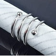 thumbnail image 4 of Napkin Rings, 12 Piece Metal Napkin Rings for Wedding Dinner Birthday Table Decoration （Silver）, 4 of 5