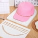 thumbnail image 2 of 1 juego de cadena para gorra de béisbol, cadena de red para la parte trasera, cadena decorativa para gorra, adornos desmontables para gorras, cadenas para viseras, accesorios para gorras, 2 of 8