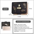 thumbnail image 2 of Cartera para mujer, pequeño monedero femenino de cuero plegable con, 2 of 2