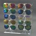 thumbnail image 3 of Two Row Sunglasses Rack 10 Pairs Glasses Holder Display Stand Transparent, 3 of 4