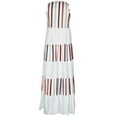 thumbnail image 5 of QAFOPEH Women Colorful Stripes Print Crew Neck Sleeveless Maxi Dress, 5 of 5