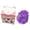 2.Purple,1pc, variant on Tofu Squishy Squeeze Toy, 50Ml Ultra Soft Slow Rising Decompression Ball, Stretchable Silicone Texture For Desk Play, Travel, Gifts And Everyday Relaxation
