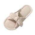 thumbnail image 2 of qILAKOG Womens Fuzzy Slippers Memory Foam Slippers Cozy Plush Home Slippers Open Toe House Shoes Indoor Outdoor Slide Slipper Home Shoes Indoor Slippers Beige 5.5-6, 2 of 7