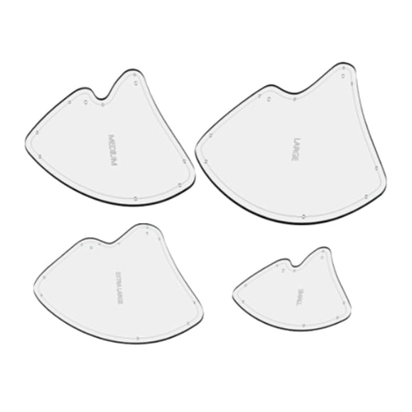 1 Set Face Mask Acrylic Sewing Template Small Medium Large Sewing Craft Patterns Type C