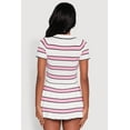 thumbnail image 5 of Womens Daisy Classic Fit Striped Cropped Polo Shirt, 5 of 5