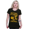 thumbnail image 4 of Funny Mac and Cheese Not Enemies Joke Womens Fitted Plus Size Graphic Tee Brisco Brands 2X, 4 of 5