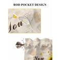 thumbnail image 6 of Sunflower Living Room Curtains 2 Panel, Vintage Botanical Cafe Window Treatment, Farmhouse Bedroom Bathroom Kitchen Curtains Drapes 104"x45", 6 of 6