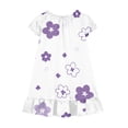 thumbnail image 4 of Cethrio Girls' Nightgowns Size 14, Casual Summer Puff Sleeve Mid-length Kids Sleep Dresses Sleepwear Multicolor Size 14, 4 of 8