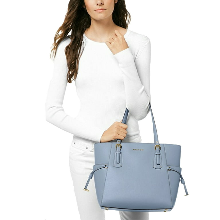 Michael Kors Voyager Large Leather Tote Bag in Grey