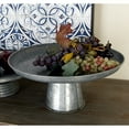 thumbnail image 2 of DecMode 16" x 7" Gray Metal Galvanized Decorative Stand, 1-Piece, 2 of 8