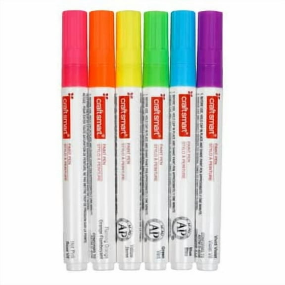 12 Packs: 6 ct. (72 total) Fluorescent Broad Line Paint Pen Set by Craft Smart
