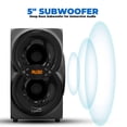 thumbnail image 4 of Supersonic 30-Watt-RMS Bluetooth SC-1136BT 2.1 Multimedia Speaker System with Two 3-In. Speakers, 5-In. Subwoofer, FM Radio, USB/Aux, and Remote, 4 of 10