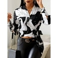 thumbnail image 4 of Fashion Woman TOP 2022 Y2k Clothes Floral Print Colorblock Buttoned Shirt My orders Casual Ropa Mujer T Shirt Femme, 4 of 6