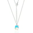 thumbnail image 3 of Sanrio Hello Kitty Brass Silver Plated and Clear Crystal Tuxedo Sam Pendant - 18'' Chain, Officially Licensed, 3 of 4
