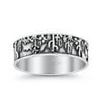 thumbnail image 3 of Desert Design Cactus Traditional Oxidized Band Solid 925 Sterling Silver Size 8, 3 of 5