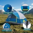 thumbnail image 6 of Blorly Easy Setup Camping Tent, 4 Person Lightweight Dome Tent, 3-Minute No-Assembly Portable Pop Up Camp Tent for Beginners, Kids, Car Camping, Backyard, Beach, Waterproof Travel Tent, Blue, 6 of 7