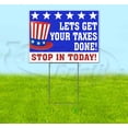 thumbnail image 1 of Lets Get Your Taxes Done (18" x 24") Yard Sign, Includes Metal Step Stake, 1 of 6