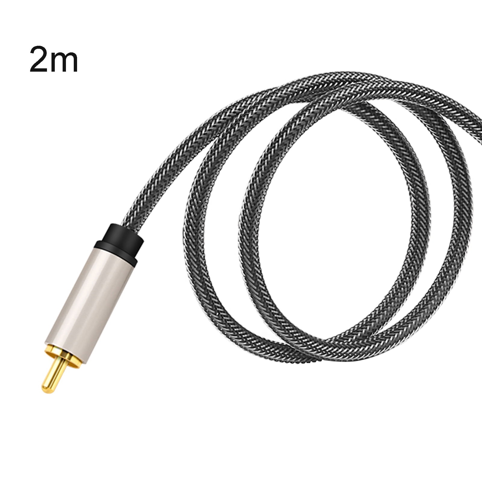 4x 6 inch 3.5mm Stereo Aux Female F to 2-RCA Adapter L R Male M Audio Cable Gold 