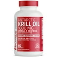 thumbnail image 4 of Bronson Pure Premium Antarctic Krill Oil 1000mg w/ Omega-3s, Astaxanthin - Heavy Metal Tested Non-GMO, 60 Softgels (30 Servings), 4 of 5