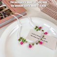 thumbnail image 4 of 1 Uds. Collar de cuentas colorido multicapa de color rosa dulce y fresco, adecuado para la mayoría de las personas, collar decorativo, 4 of 5