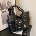 thumbnail image 1 of Bolso bandolera informal para mujer, con correa ajustable, bolso cruzado Simple con estrella, bolso de compras, 1 of 9