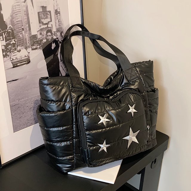 Bolso bandolera informal para mujer, con correa ajustable, bolso cruzado Simple con estrella, bolso de compras