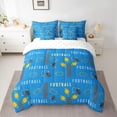 thumbnail image 2 of Homewish Rugby Gamer 7-Piece Twin Bedding Sets,Football Sports Game Bedding Comforter Set,Yellow Blue Black Sheet Sets For Kids,Super Cozy Room Decor Reversible, 2 of 8