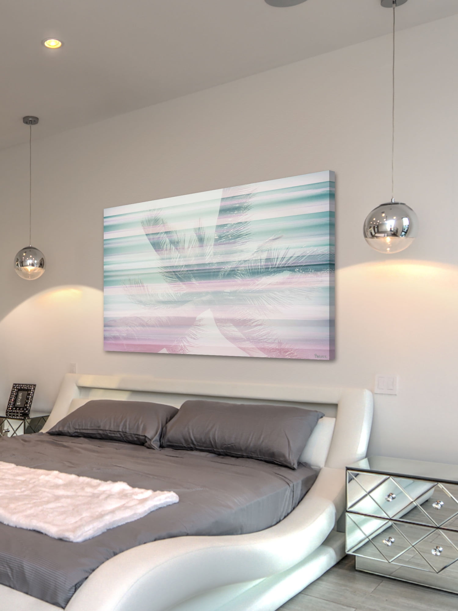Parvez Taj "Palm Leaves" Print on Canvas