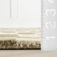 thumbnail image 2 of Rugs USA Kia Checkerboard Wool Area Rug, 2' 6" x 8', Runner, Kia Olive, 2 of 8