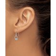 thumbnail image 3 of Sterling Silver Rhodium-Plated Imitation Opal Circle Dangle Earrings Made In China qe15302, 3 of 5
