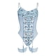 thumbnail image 3 of Gibobby Ropa sexy de mujer para sexo Conjunto de lencería sexy de encaje suave para mujer, ropa interior transparente con aros de encaje floral(Azul claro, XG), 3 of 5