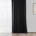 thumbnail image 5 of Exclusive Fabrics  Vintage Thermal Cross Linen Weave Blackout Curtains (1 Panel) Black 50 X 84 84 Inches, 5 of 5