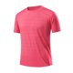 thumbnail image 2 of Camisas Elvqul de Hombre Rojo sin Estampado Economicas Manga Corta Gym Cuello Redondo, 2 of 3