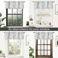 thumbnail image 7 of DriftAway Julia Watercolor Blooming Flower Floral Lined Thermal Insulated Window Curtain Valance Rod Pocket 14"L x 52"W Plus 1.75" Header Gray 1 Pack, 7 of 7