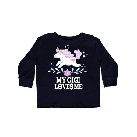 

Inktastic My Gigi Loves Me Unicorn Gift Toddler Toddler Girl Long Sleeve T-Shirt