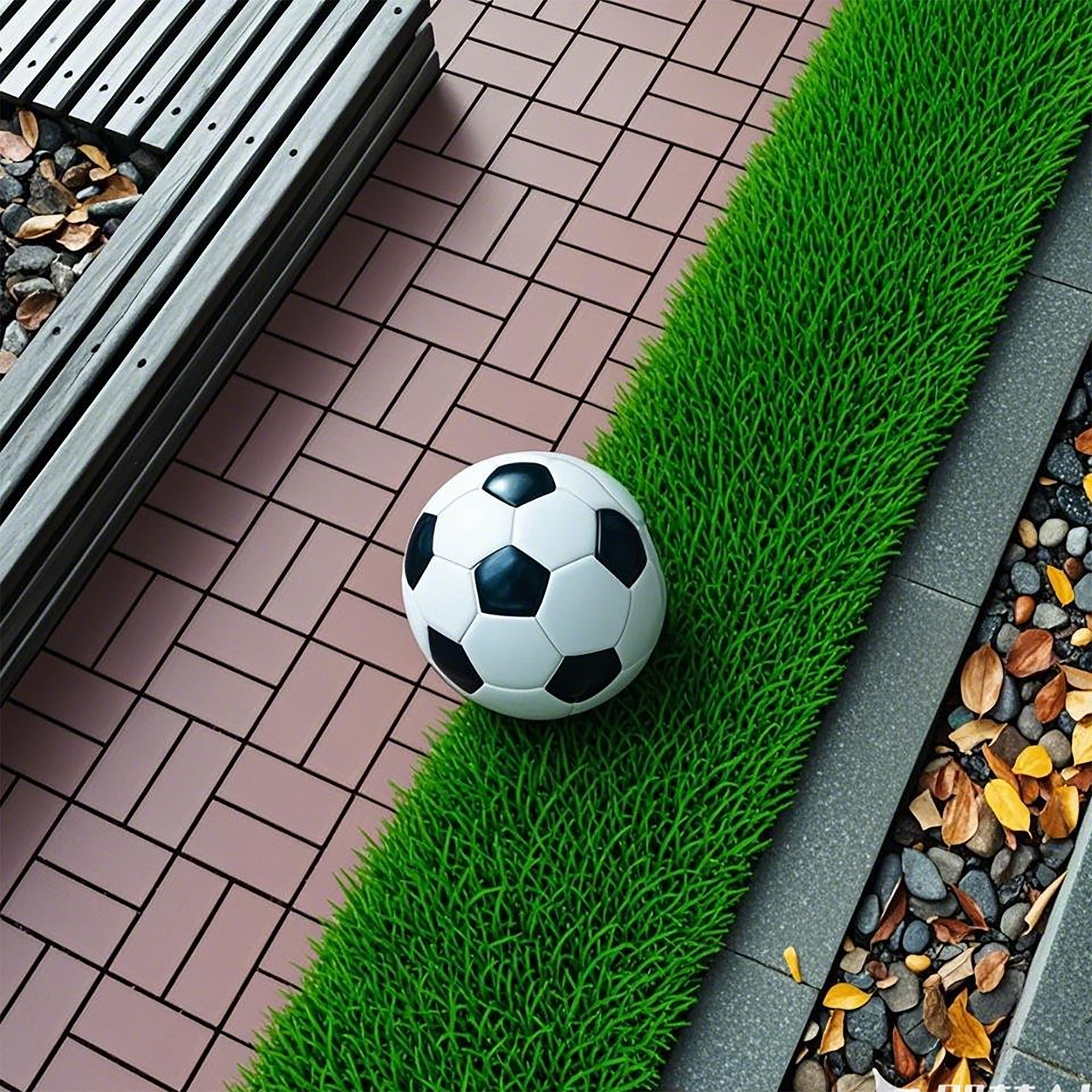 Alvantor Interlocking Deck Tiles 44 Pack, 12"x12"Plastic Waterproof Flooring Tiles for Outdoor & Indoor, Brown