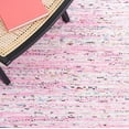 thumbnail image 6 of SAFAVIEH Rag Skylar Striped Cotton Area Rug, Light Pink/Multi, 6' x 6' Square, 6 of 8