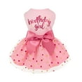thumbnail image 1 of Vestido para perro Fitwarm Birthday Girl de tul rosa para perros XXS, 1 of 7